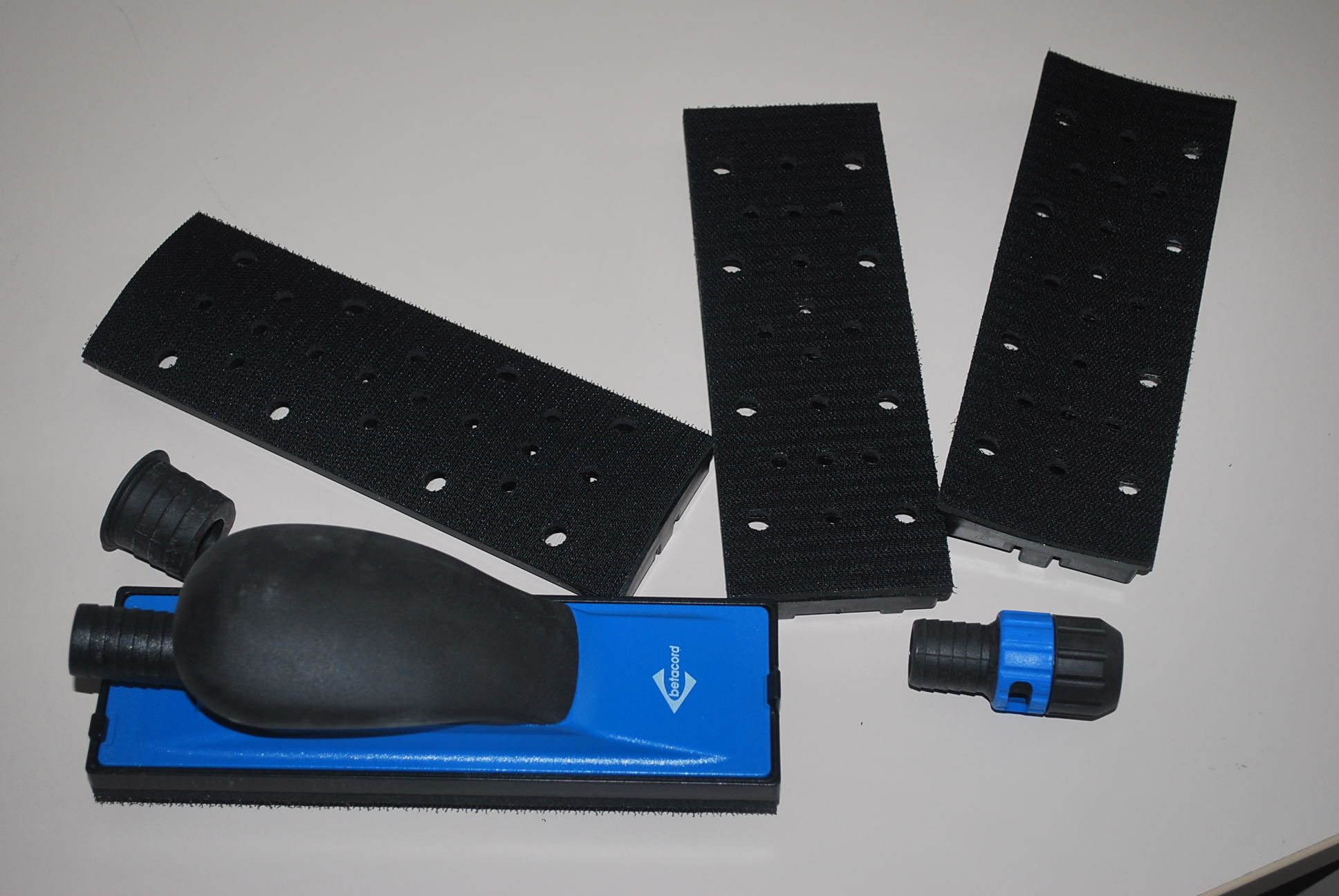 Profi Schleifklotz mit 4 Aufsätzen 70 x198 mm Handschleifer  konvex konkav halbrund