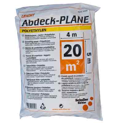 Abdeckfolie 4 x 5 m Lackierfolie Abdeckfolie gefaltet HDPE transparent