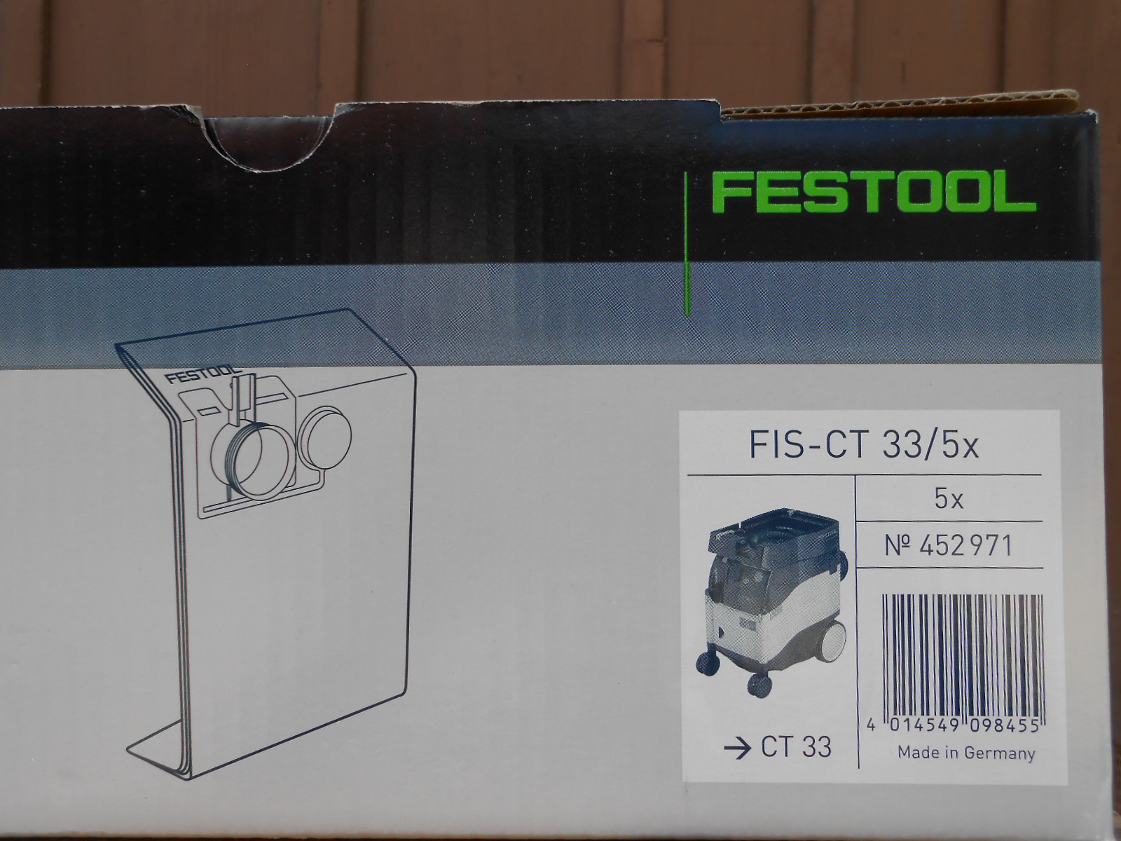 Staubsaugerbeutel Festool Filtersackl FIS-CT 33 5 St.