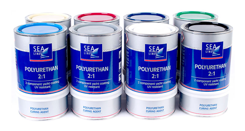 Kopie von Sea-Line 2K PU Bootslack 0,75 Liter WEISS 9010 Polyurethan hochglänzend