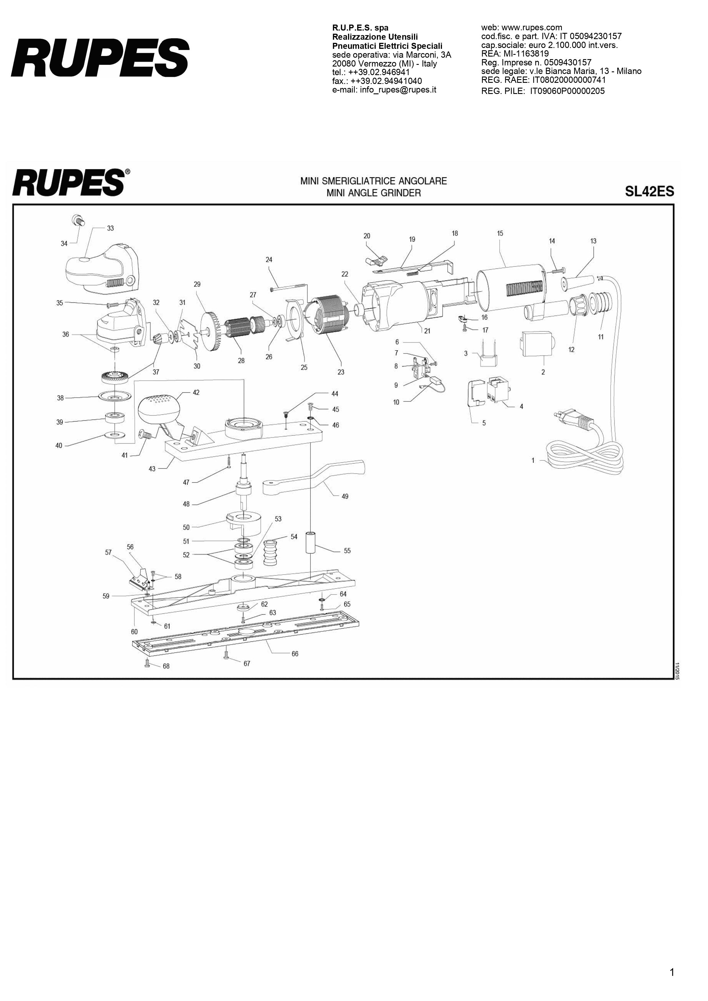 RUPES SL 42AES elektrischer Schwingschleifer 400x70 mm mit Absaugvorrichtung
