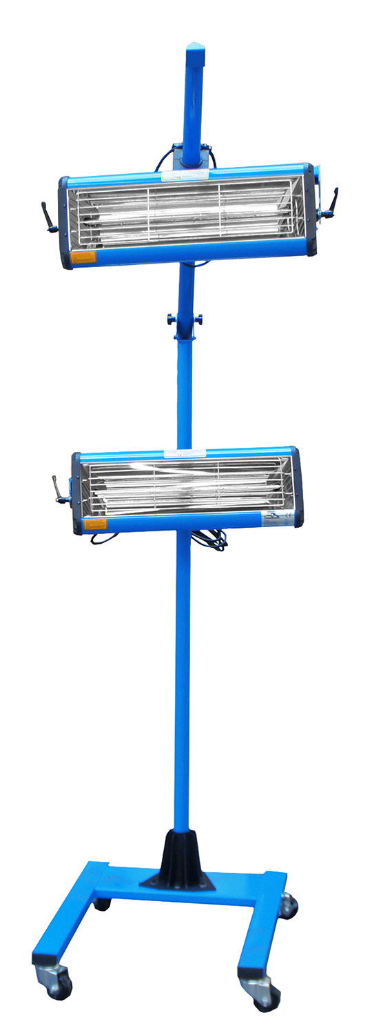 Trommelberg Mobiler Infrarotsgtrahler IR Strahler und Lacktrockner 2  x 1000 W