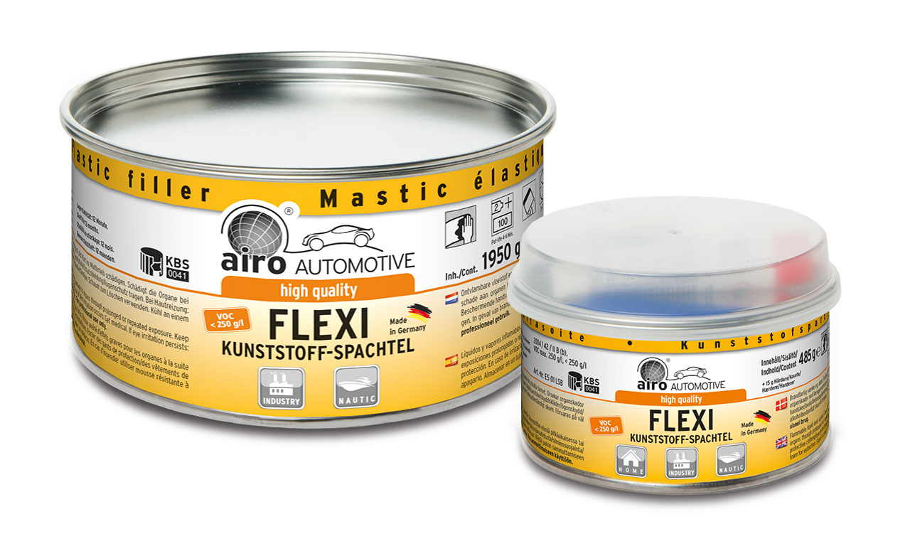 Airo FLEXI Kunststoffspachtel Plastikspachtelmasse styrolreduziert 500g