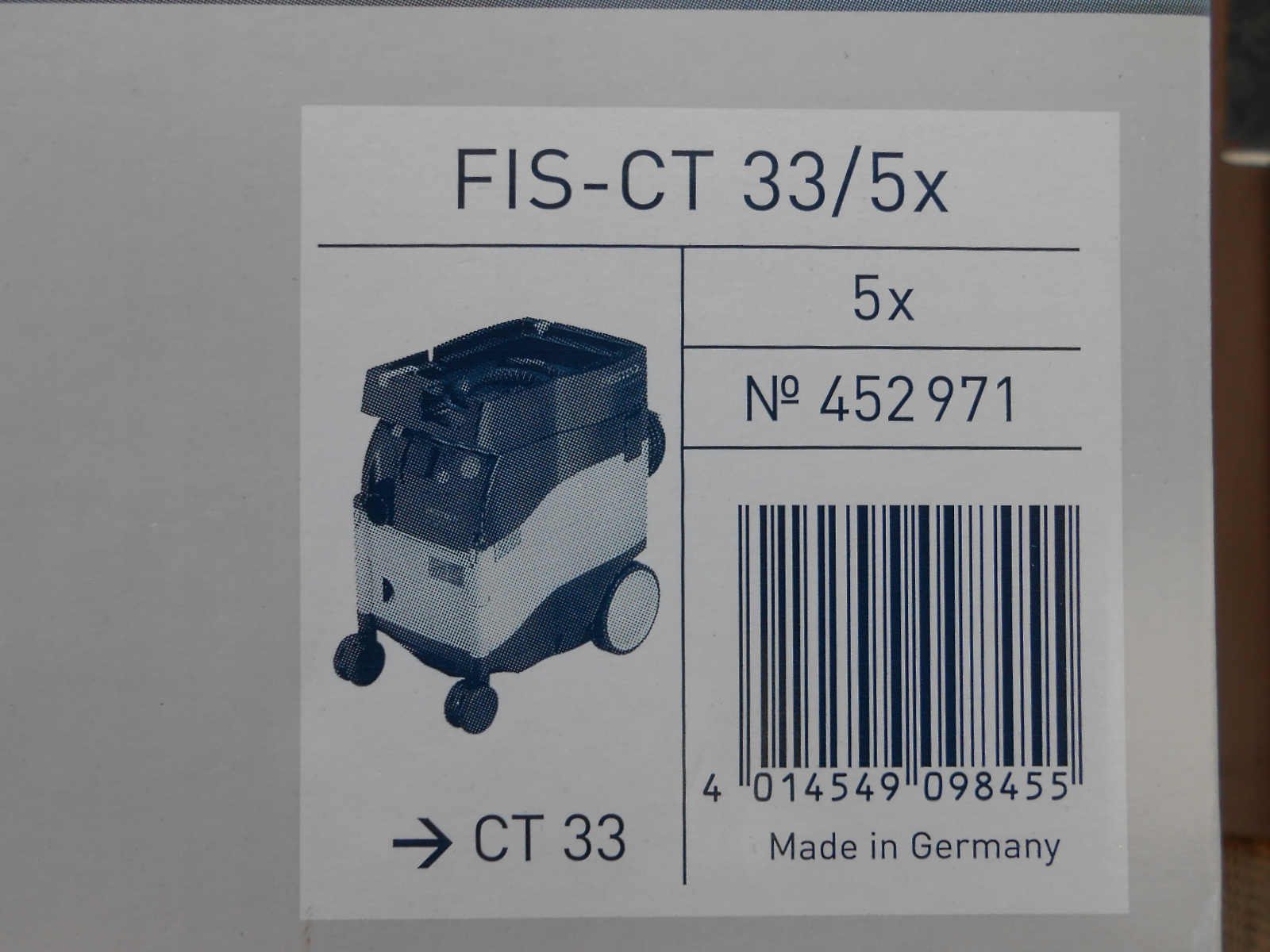 Staubsaugerbeutel Festool Filtersackl FIS-CT 33 5 St.