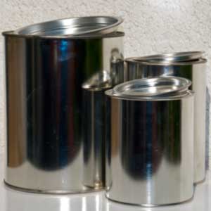 1 Liter Leerdose d = 99 mm x 148 mm Leergebinde für Lack 0,5 Liter Leerdose mit Plastikverschluss d = 99 mm x 95 mm